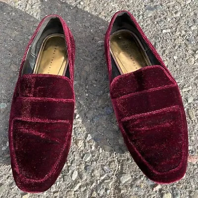 Zara Loafers Burgundy EU Size 38 (7.5/8) Women’s Slip-On Preowned • $18