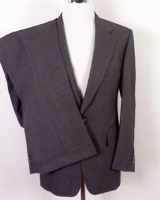 Vintage 80s EUC Hart Schaffner & Marx Birdseye Wool 2 Pc Business Suit 40 R • $93.59