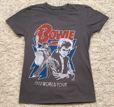 David Bowie Ziggy Stardust 1972 World Tour T Shirt Small 915A • $17
