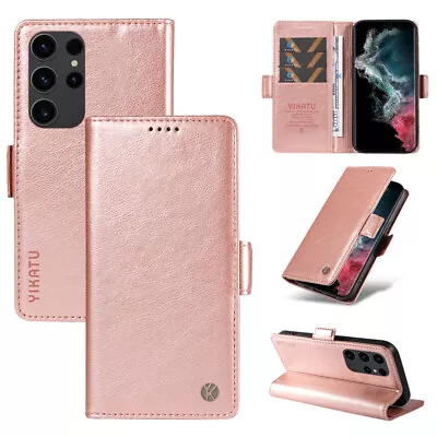 Retro Wallet Leather Flip Case Cover For Samsung S24 S23 S22 S21 S20 S10 S9 S8+ • $16.82