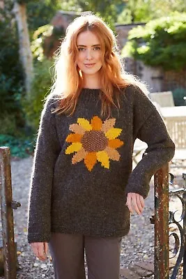 £90 • Buy Pachamama Hand Knitted 100% Wool Jumper Sweater - Sunflower - BNWT