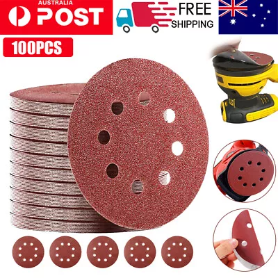 $5.99 • Buy 100PCS Sanding Discs 125mm 5inch 8-Hole 320 Grit Orbital Sander Pads Sandpaper