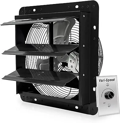 12 Inch Shutter Exhaust Fan Variable Speed Controller1450CFM Wall Mounted • $73.99