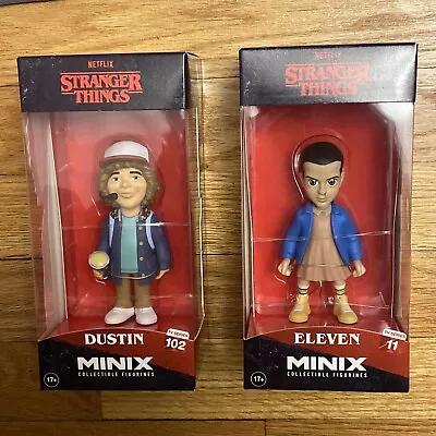 **NEW** Stranger Things Figurines Dustin & Eleven Collectible MINIX SET • $43.90