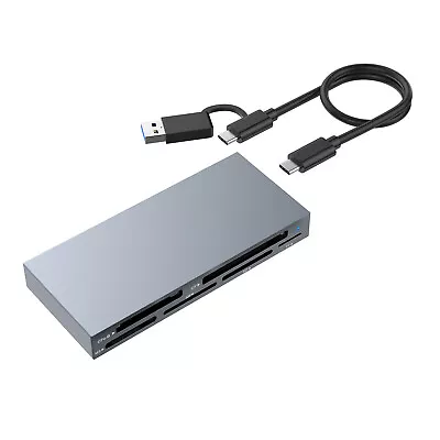 Aluminum 6-IN-1 USB 3.2 Gen2 10Gbps CFexpress Type B/CF/MS/XD/SD/TF Card Reader • $74.43