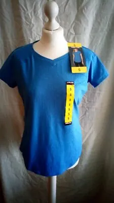 £4.95 • Buy Kirkland Ladies Textured V-Neck Active T Shirt Moisture Wicking Small BNWT 