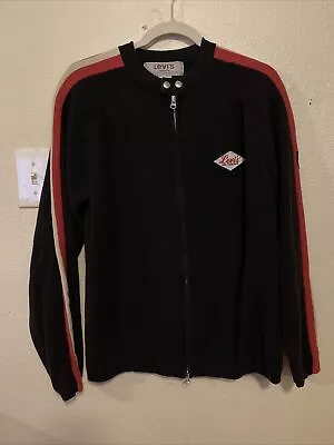 Levis Sz L Sweater Levi Strauss & Co San Francisco Patch Full Zip Black Size L • $19.40