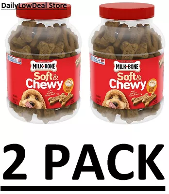 2 PACK - Milk-Bone Soft & Chewy Chicken Recipe Dog Snacks (37 Oz.) • $43.90