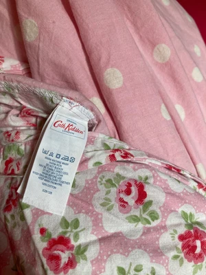 Cath Kidston Pink  Provence Rose  Polka Dot Reverse Double Duvet Cover • £59