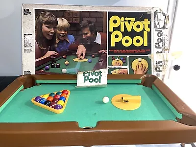 Vintage 1981 Milton Bradley Pivot Pool Tabletop Billiards Game 4250 Original Box • $74.99