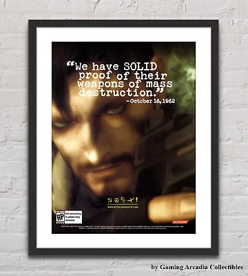 Metal Gear Solid 3 Snake Eater PS2 Glossy Promo Ad Poster Unframed G3762 • $14.98