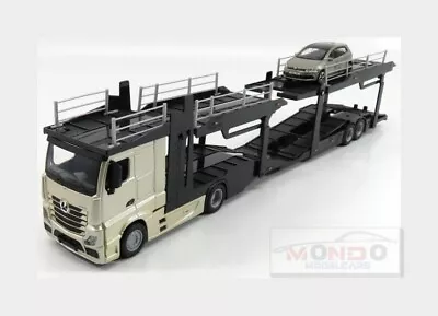 1:43 Burago Mercedes Actros 2 2545 Truck Car Transporter + VW Polo Gti BU31458 M • $36.90