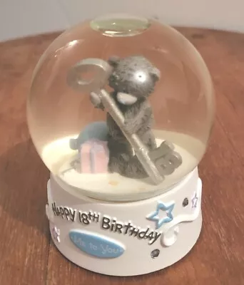 £13.99 • Buy Me To You Tatty Teddy Bear Figurine Happy 18th Birthday Water Snow Globe Boxed 