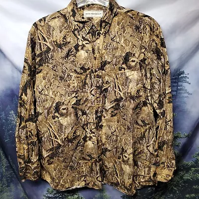 Bit & Bridle Mens Size XL Long Sleeve Button Up Camouflage Dress Shirt Camo • $29