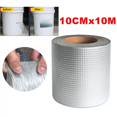 £9.89 • Buy Super Waterproof Tape Butyl Leak Roof Pipe Repair Tape Adhesive Sealant 10cmX10M
