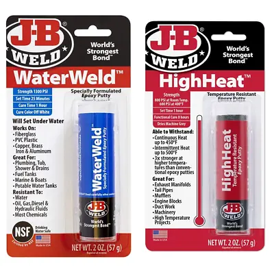 JB Weld Jb8277 Waterweld Under Water Adhesives Off White 2 Oz 1 Pack & 8297 • £27.87