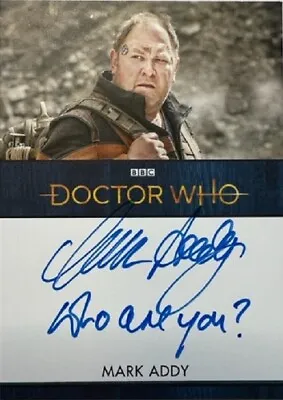 $19.95 • Buy Doctor Who Series 11 & 12 Hobby Edition Mark Addy Inscription Autograph