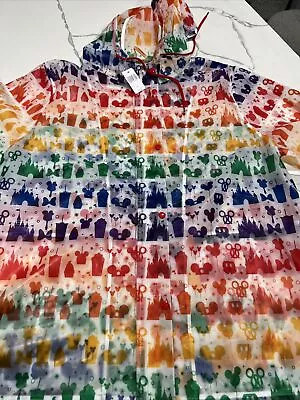 Rainbow Disney Parks Collection Mickey Raincoat/kids /poncho Size Xl • $50