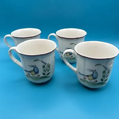 Villeroy & Boch Jardin D'alsace Fleur Coffee Mug Tea Cups Set Of 4 3.5  Birds • $149