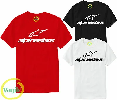 ALPINESTARS Printed Tee T Shirt Motorbike Moto GP Racing Racer Rossi VR46 Yamaha • £12.99