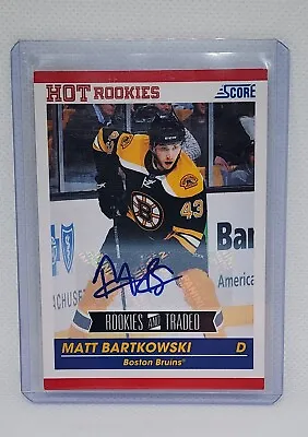 2010-11 Score Rookies & Traded Signatures Matt Bartkowski #654 Rookie Auto RC • $2.50