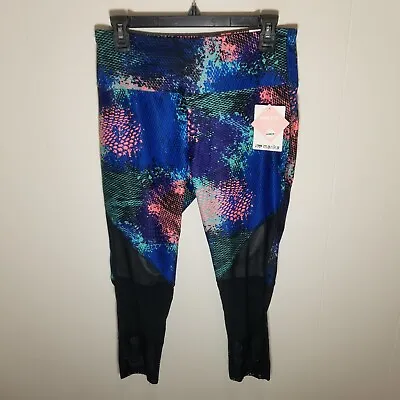 NWT Marika Womens Large Ava Capri Pant Snake Abstract Black Yoga Workout Running • $9.99