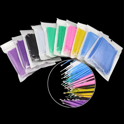 100 PCS Disposable Micro Brush Swab Applicators Eyelash Extension Mascara Wands • $2.99