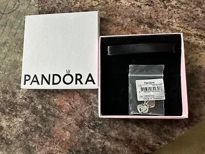 PANDORA Silver Daughter Mother Double Heart Split Charm 799187C01 Sealed W Box • $35