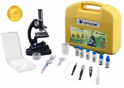 OPTICON Compound Microscope Optical Lens Student Home School LAB Starter Kit • $99.99