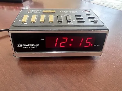 $19.85 • Buy X-10 Powerhouse MT522 Mini/ Timer Alarm Clock Programmable Controller Black/Wood