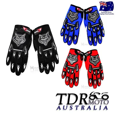 Adult Motocross MX Racing Gloves Off Road Riding Dirt Pit Trail Bike Atomik New • $8.86