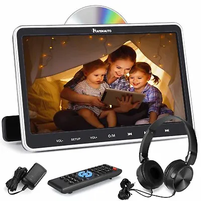 10.1  Car Headrest Monitor Backseat Video DVD Player Full HD HDMI USB SD Headset • $116.36