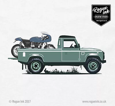 Land Rover Defender LWB Pickup Triumph T-Shirt NEW • £19.99