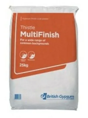 British Gypsum Thistle Multi Finish Plaster 25kg Versatile Plasterboard Skim • £21.90