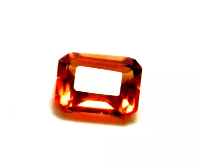 Natural Emerald Cut 2.20 Cts Orange Sapphire Loose Gemstone RM331 • $22