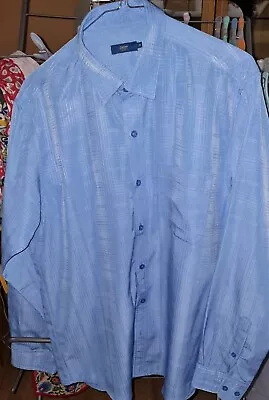 Cotton Traders Men Shirt Used. Long Sleeves Size M Violet Blue  • £0.99