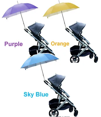 Pram Parasol Universal Umbrella Sun Shade Canopy Pushchair Buggy Push Chair • £7.95