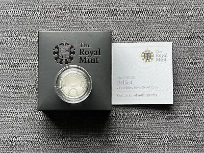 2010 Belfast Silver Proof Piedfort £1 One Pound Coin - Royal Mint Issue #C26 • £85
