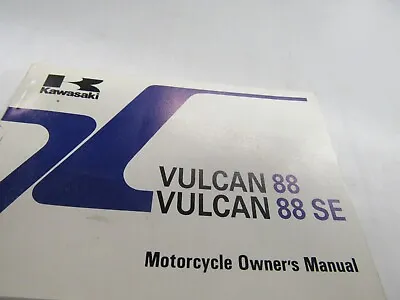Original Kawasaki Vulcan 88 88se Motorcycle Owner's Manual Part #99920-1487-01 • $12.90