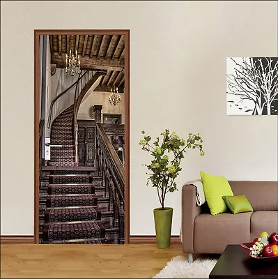 £215.99 • Buy 3D Loft Stairs 49 Door Wall Mural Photo Wall Sticker Decal Wall AJ WALLPAPER UK