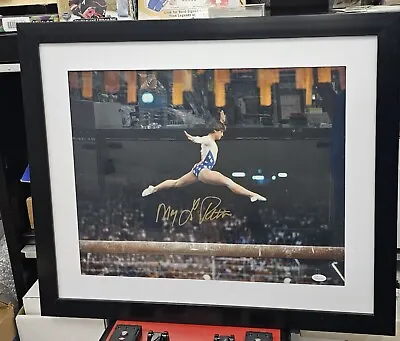 Mary Lou Retton Signed Olympic Balance Beam Photo 16X19 Frame 22X26 JSA Cert • $100