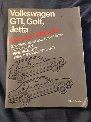 Volkswagen GTI Golf Jetta Robert Bentley Service Manual 1985 - 1992 Diesel Gas • $50