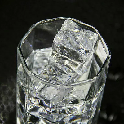 40Pcs Clear Artificial Fake Acrylic Ice Cubes Crystal Photography Display Tool • £5.99