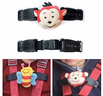 Anti Escape Chest Clip Car Seat Harness Strap Stop Your Escapee Monkey • £8.99