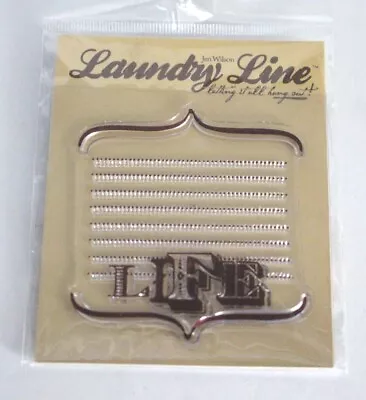 Laundry Line Sundress 'Life' Clear Stamp LL1185 Acrylic Brackets Dots • $8.19