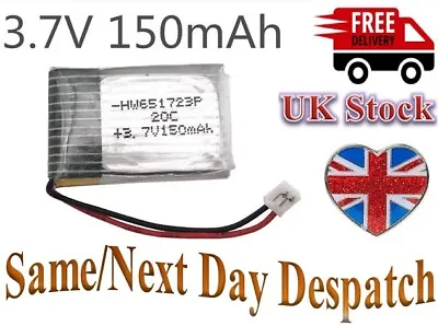 £4.49 • Buy 3.7V Lithium Polymer Battery Rechargeable LiPo Li-Po Cells Free Fast UK Delivery