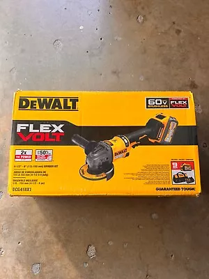 Dewalt Dcg418x1 60v Max Flexvolt 4-1/2  - 6  Cordless Grinder Kit With 9 Ah Batt • $278.88