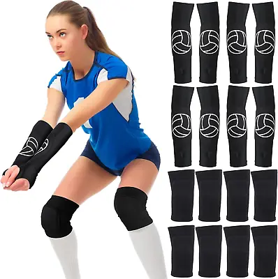 Volleyball Knee Pads And Volleyball Arm Sleeves Volleyball Pads Forearm Elbow Sl • $22.49