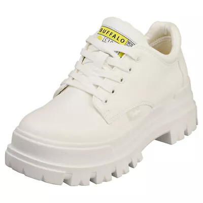 Buffalo Aspha Cls Vegan Womens White Platform Boots - 7 UK • $98.18