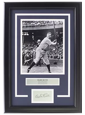 Babe Ruth Framed 8x10 New York Yankees Photo W/ Laser Engraved Signature • $99.99